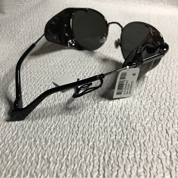 Moncler ML0182 Blazon Gunmetal Round Metal Frame Sunglasses Italy Polarized - Picture 13 of 15